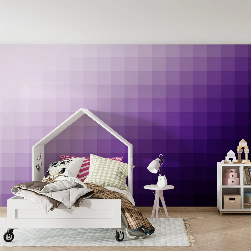 Lastenhuoneen tapetti | Rauhoittava violetti värisävy