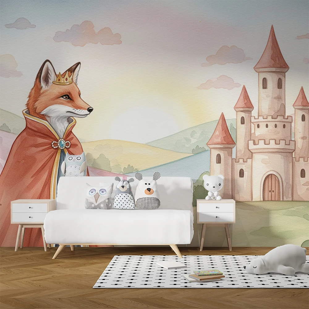 Lastenhuoneen tapetti | Royal Fox and Enchanted Castle