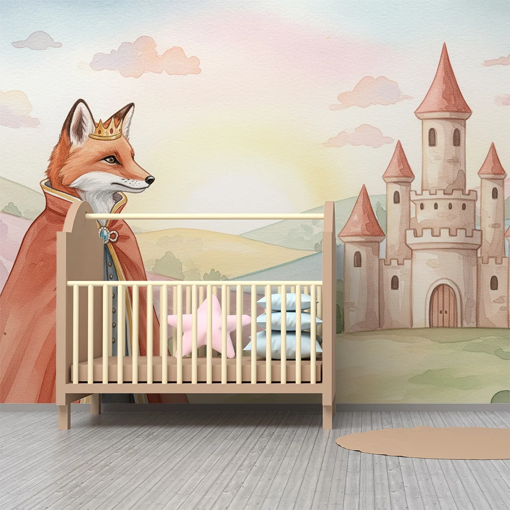 Lastenhuoneen tapetti | Royal Fox and Enchanted Castle