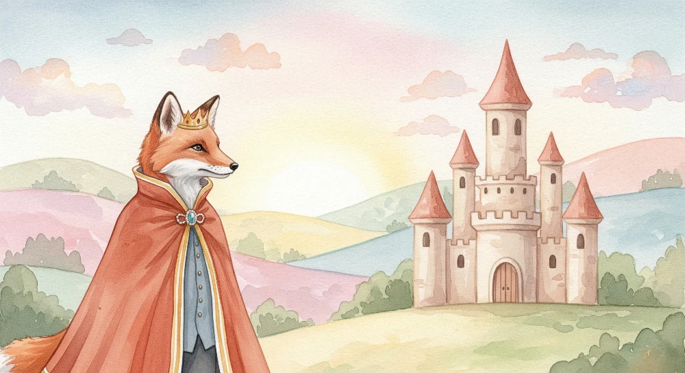 Lastenhuoneen tapetti | Royal Fox and Enchanted Castle