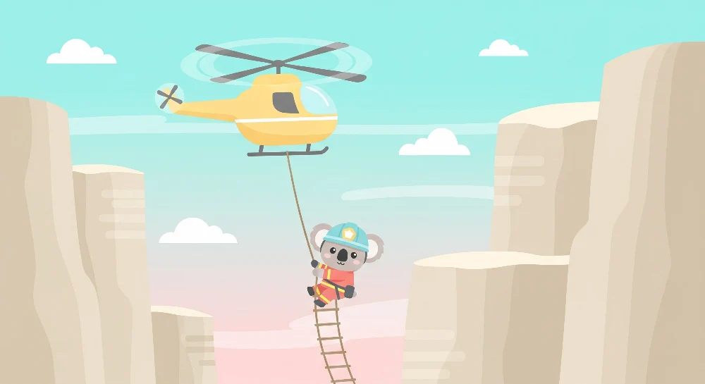 Lastenhuoneen tapetti | Seikkailu helikopterilla palomieskoalan kanssa