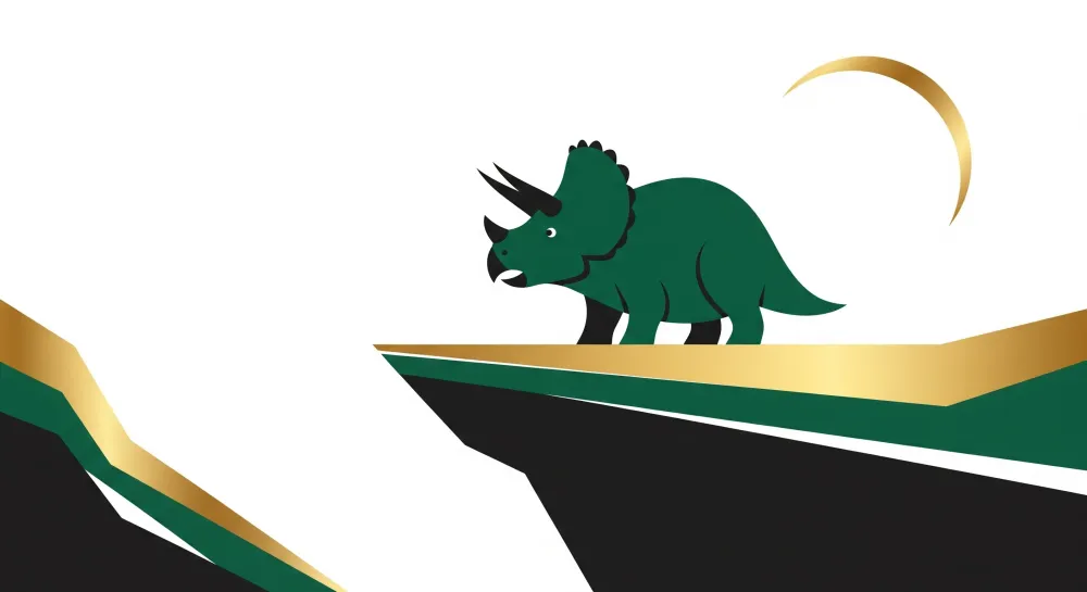 Lastenhuoneen tapetti | Tyylikäs triceratops modernilla taustalla