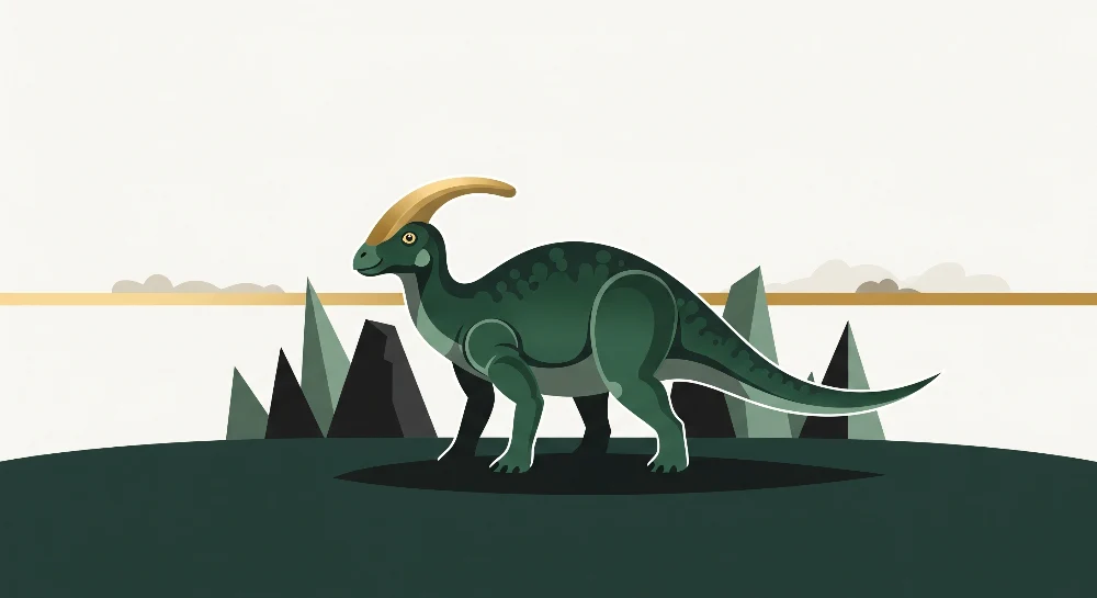 Lastenhuoneen tapetti | Vihreä dinosaurustapetti ja stilisoitu esihistoriallinen maisema