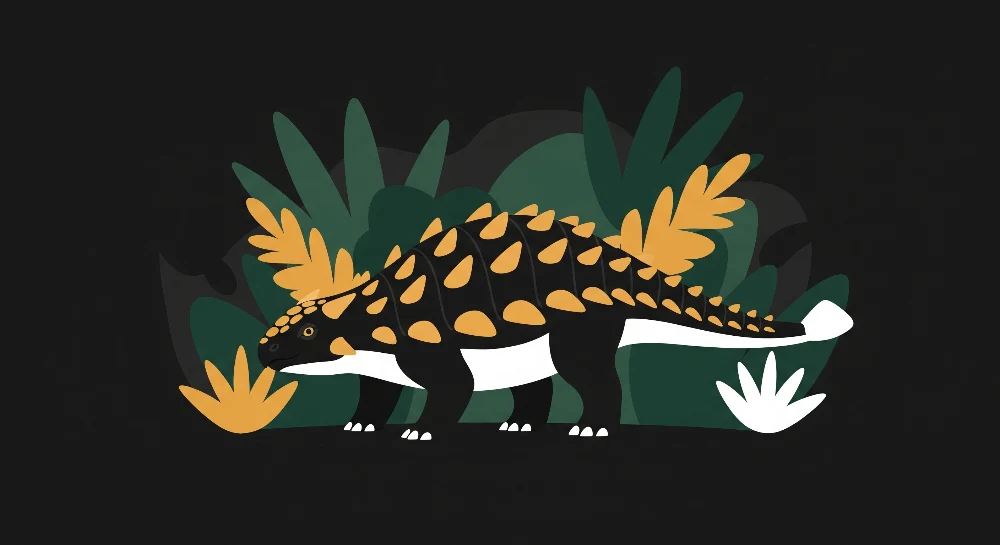 Lastenhuoneen tapetti | Värikäs dinosauruksia stilisoitua viidakkoa