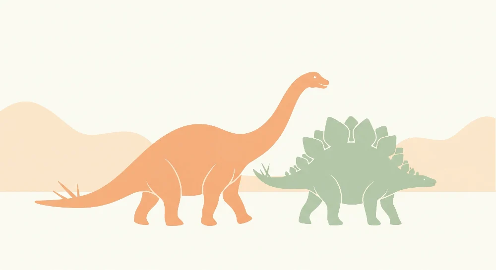 Lastenhuoneen tapetti | Värikäs dinosaurusteema ja lempeä maisema