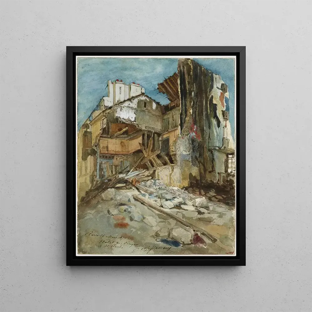 L'Hôtel des Singes à Saint - Cloud - Léopold Flameng | Taidetuloste