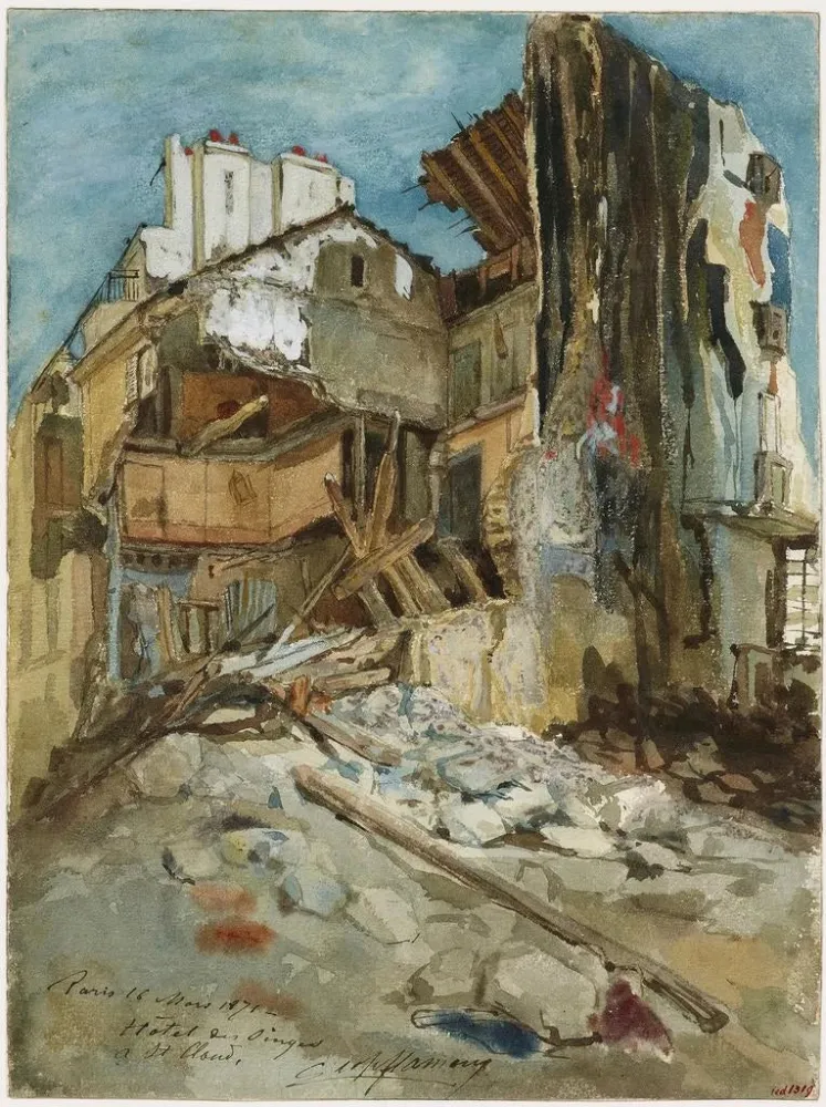 L'Hôtel des Singes à Saint - Cloud - Léopold Flameng | Taidetuloste