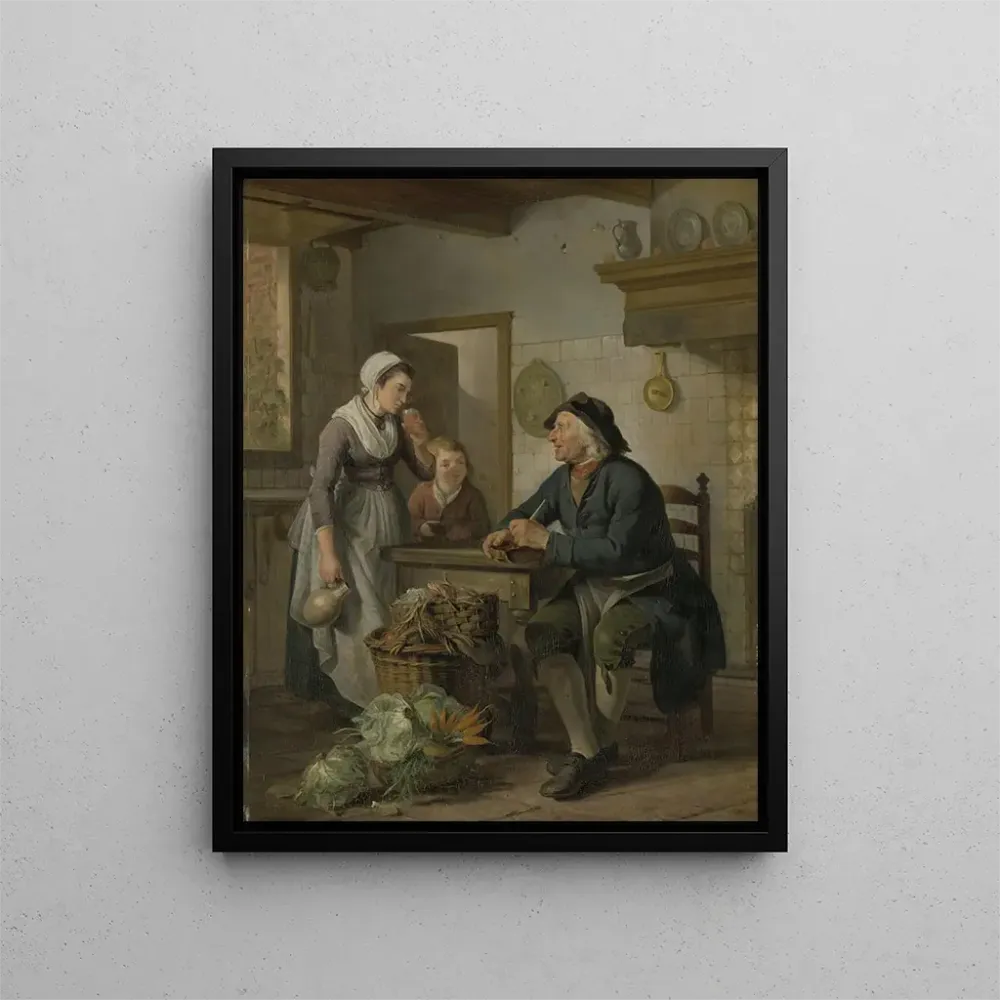 Maalaus Aamun vierailu - Adriaan de Lelie | Taidetuloste