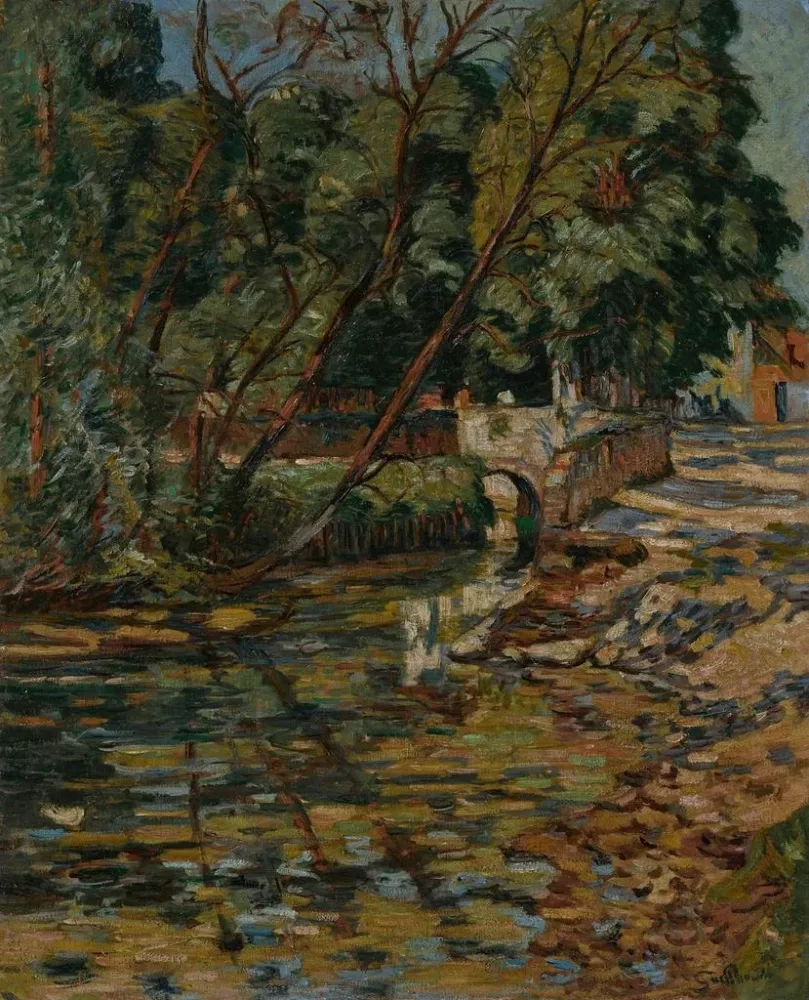 Maalaus Abreuvoir à Épinay - le - Breuil - Armand Guillaumin | Taidetuloste