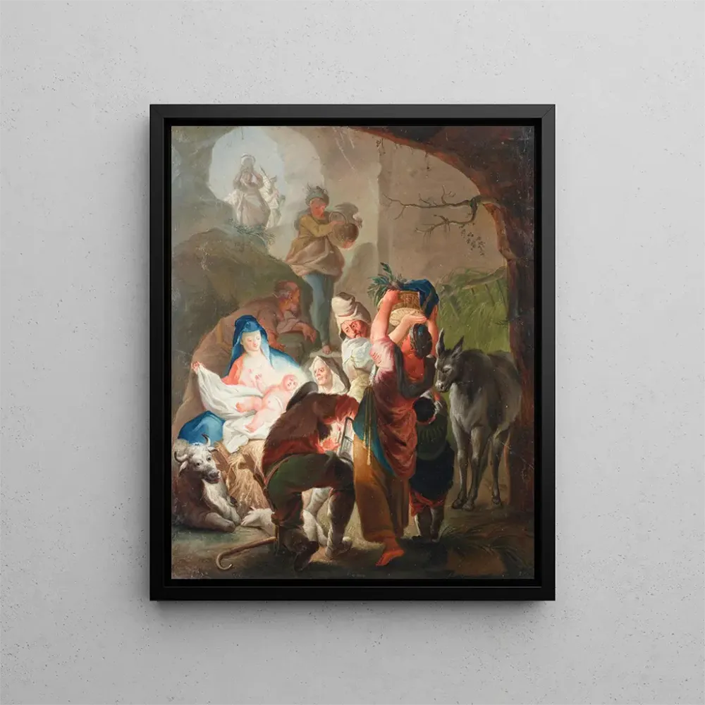 Maalaus Adoration des bergers - Après Johanna Evangelista Holzer | Taidetuloste