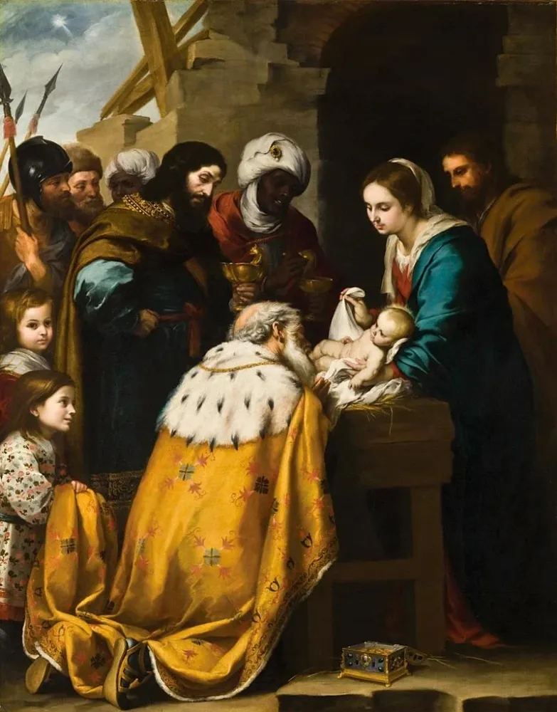 Maalaus Adoration des Mages - Bartolomé Esteban Murillo | Taidetuloste