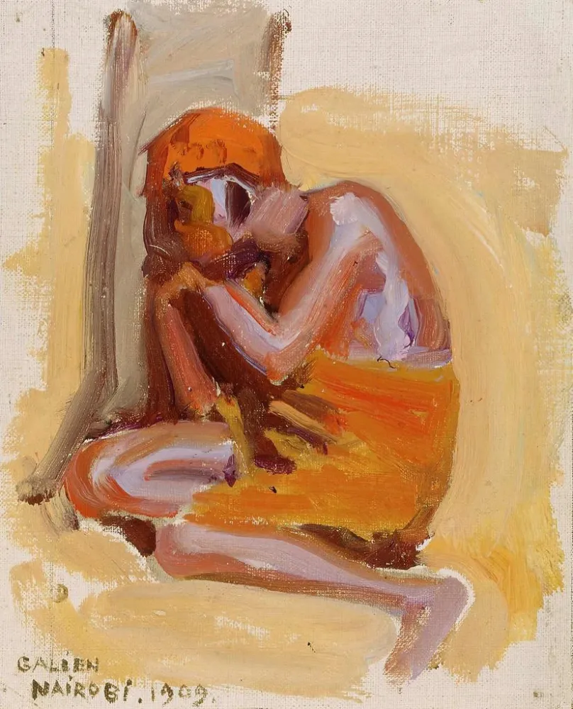 Maalaus Un Africain au repos 1909 - Akseli Gallen-Kallela | Taidetuloste