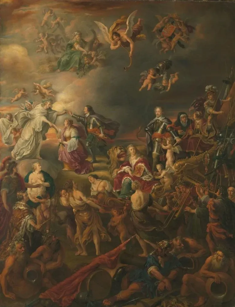 Maalaus Allégorie de la Paix sous le stathouder Guillaume II - Adriaen van Nieulandt | Taidetuloste