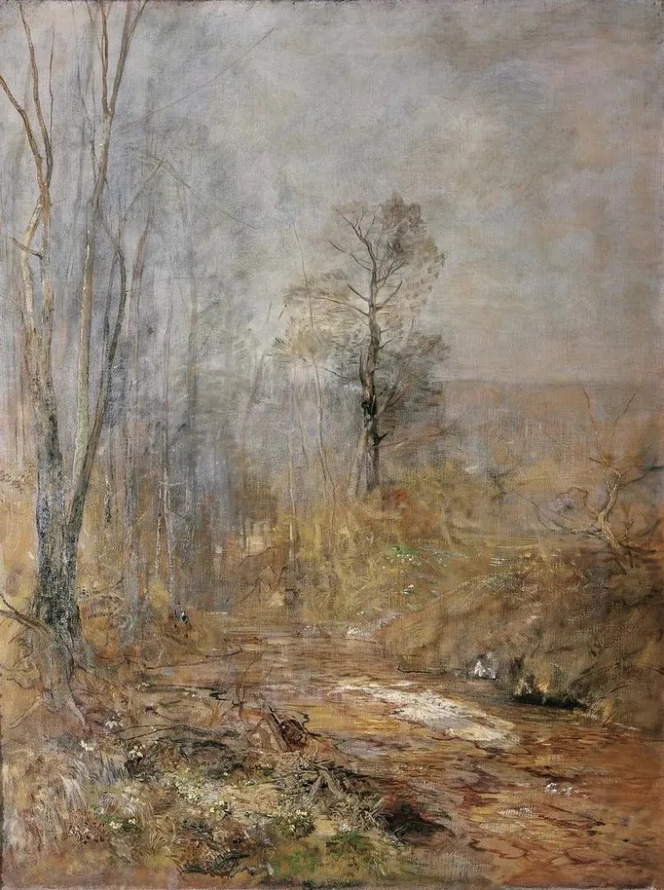 Maalaus Ambiance de mars, avant - printemps dans la êt viennoise - Emil Jakob Schindler | Taidetuloste
