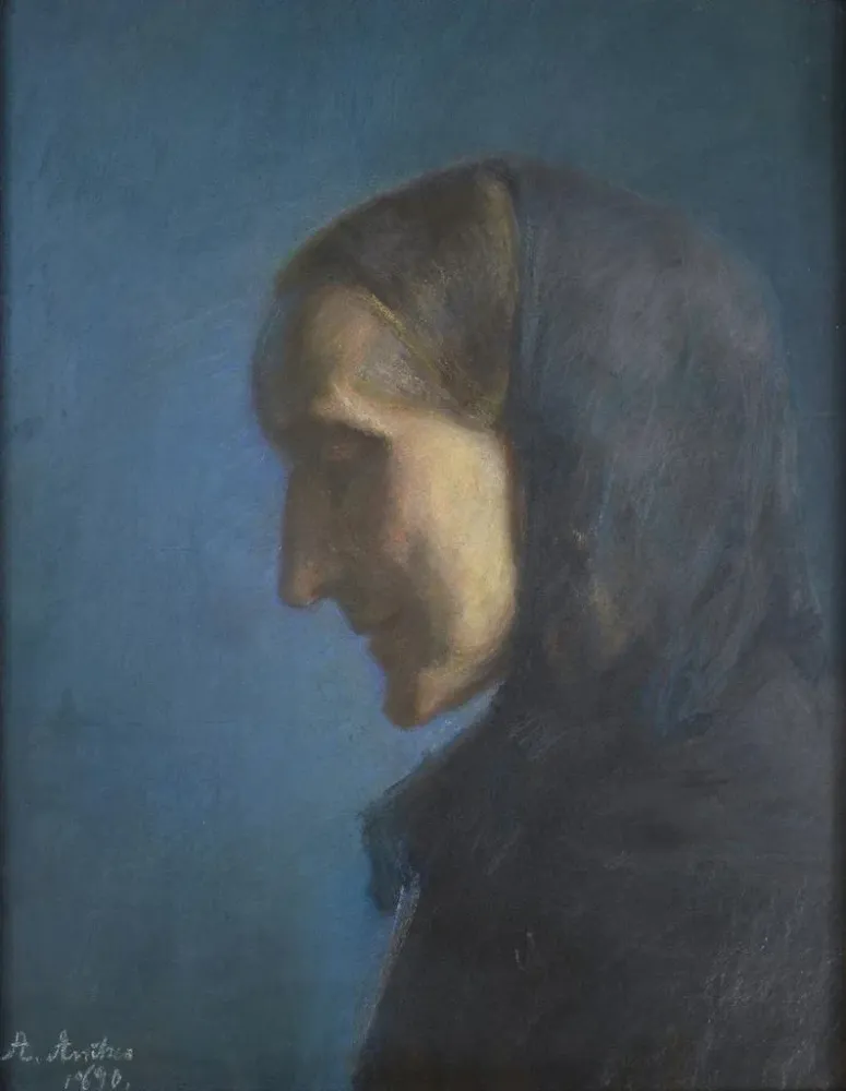 Maalaus Ane Hedvig Brøndum, taiteilijoiden äiti - Anna Ancher | Taidetuloste