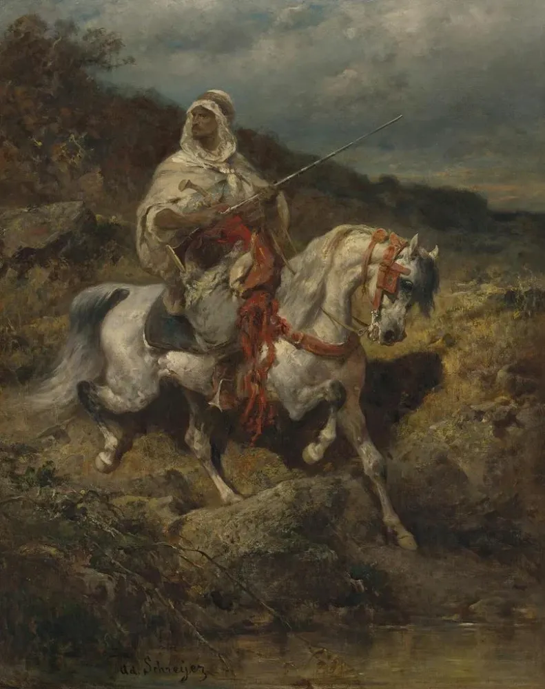 Maalaus Arabe monté - Adolf Schreyer | Taidetuloste