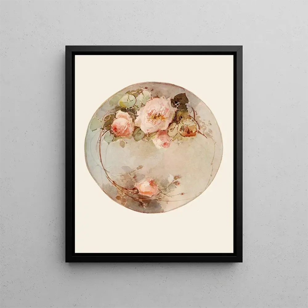 Maalaus Assiette rose - Adeline More | Taidetuloste