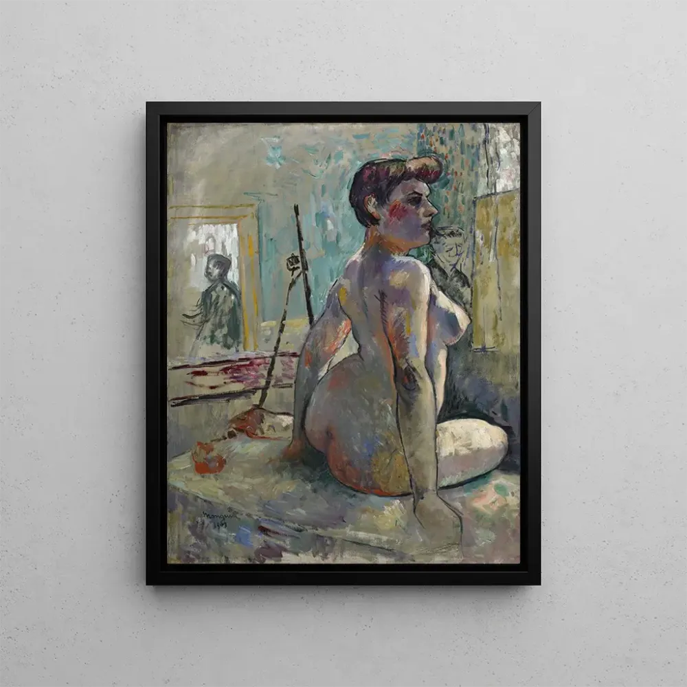 Maalaus Nu ateljeessa, La Croupe, Rue Boursault - Henri Manguin | Taidetuloste