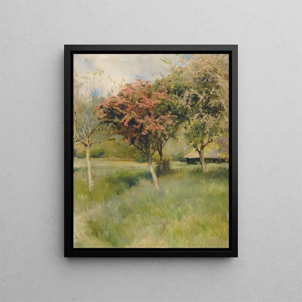 Maalaus Aubépine en fleur Vue depuis Chantilly - Albert Edelfelt | Taidetuloste