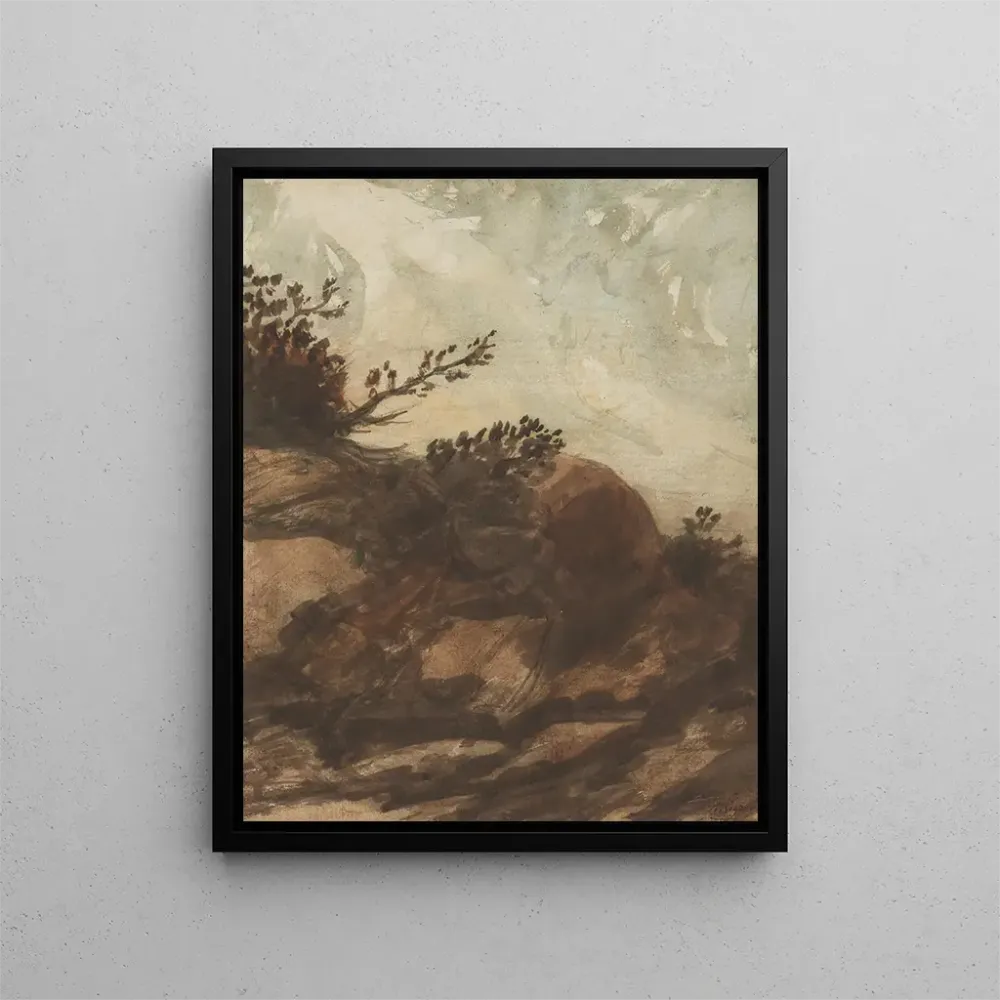 Maalaus Auringonlasku kukkulalla - Alphonse Legros | Taidetuloste