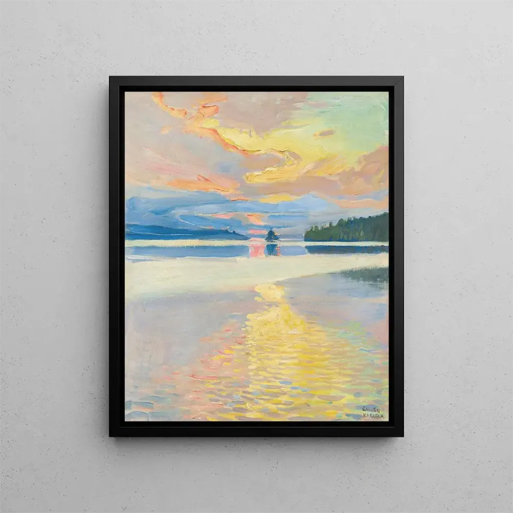 Maalaus Auringonlasku Ruovesi-järvellä - Akseli Gallen-Kallela | Taidetuloste