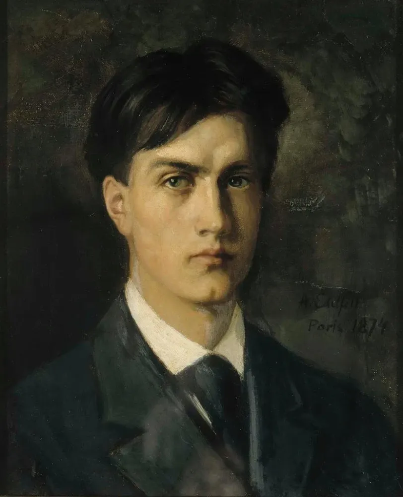 Maalaus Autoportrait - Albert Edelfelt | Taidetuloste