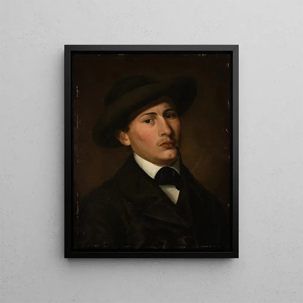 Maalaus Autoportrait - Amaldus Nielsen | Taidetuloste