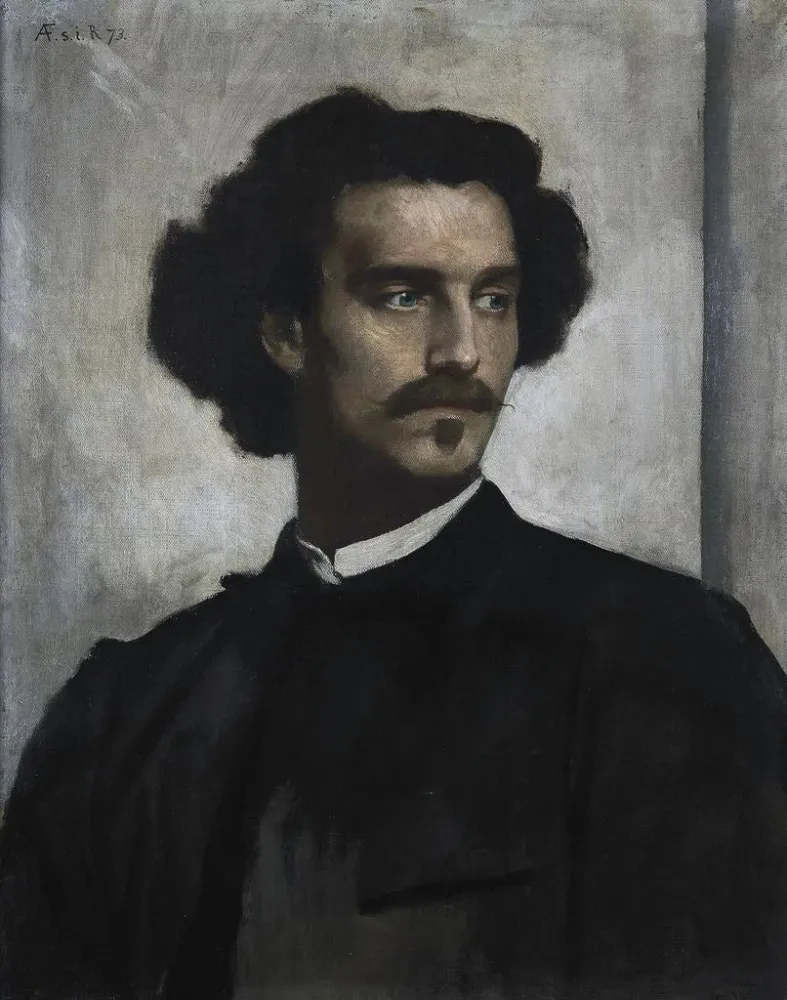 Maalaus Autoportrait - Anselm Feuerbach | Taidetuloste