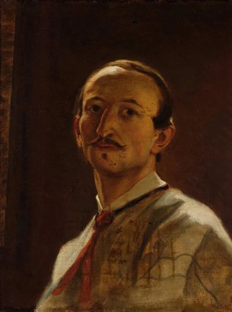 Maalaus Autoportrait - Artur Grottger | Taidetuloste