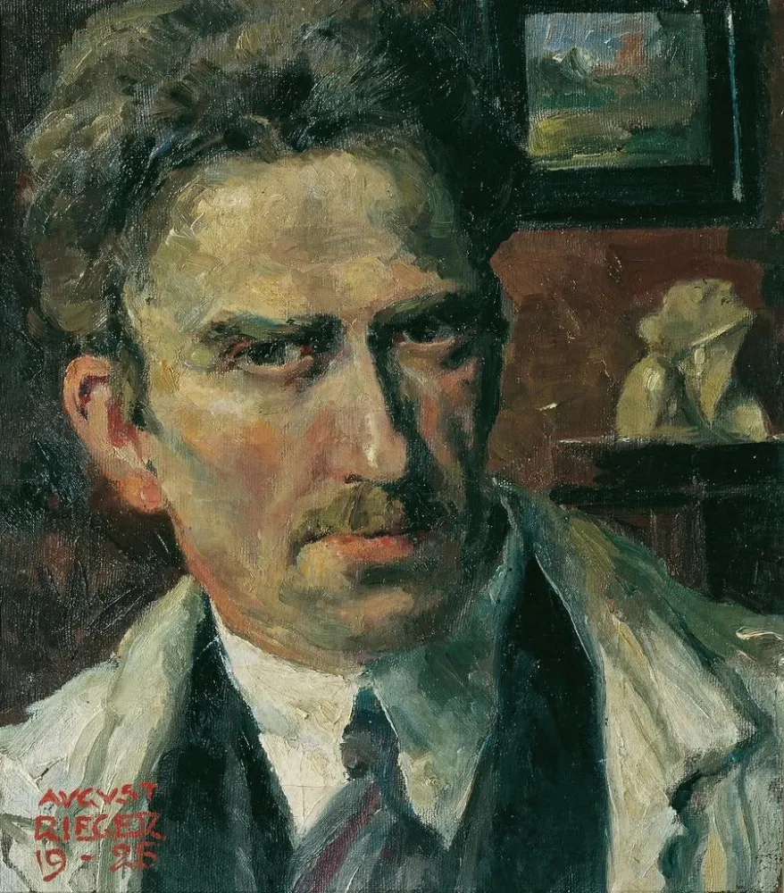 Maalaus Autoportrait - August Rieger | Taidetuloste