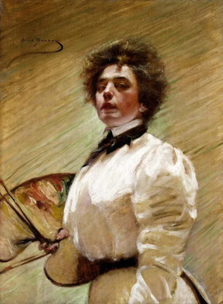 Maalaus Autoportrait avec palette - Alice Pike Barney | Taidetuloste