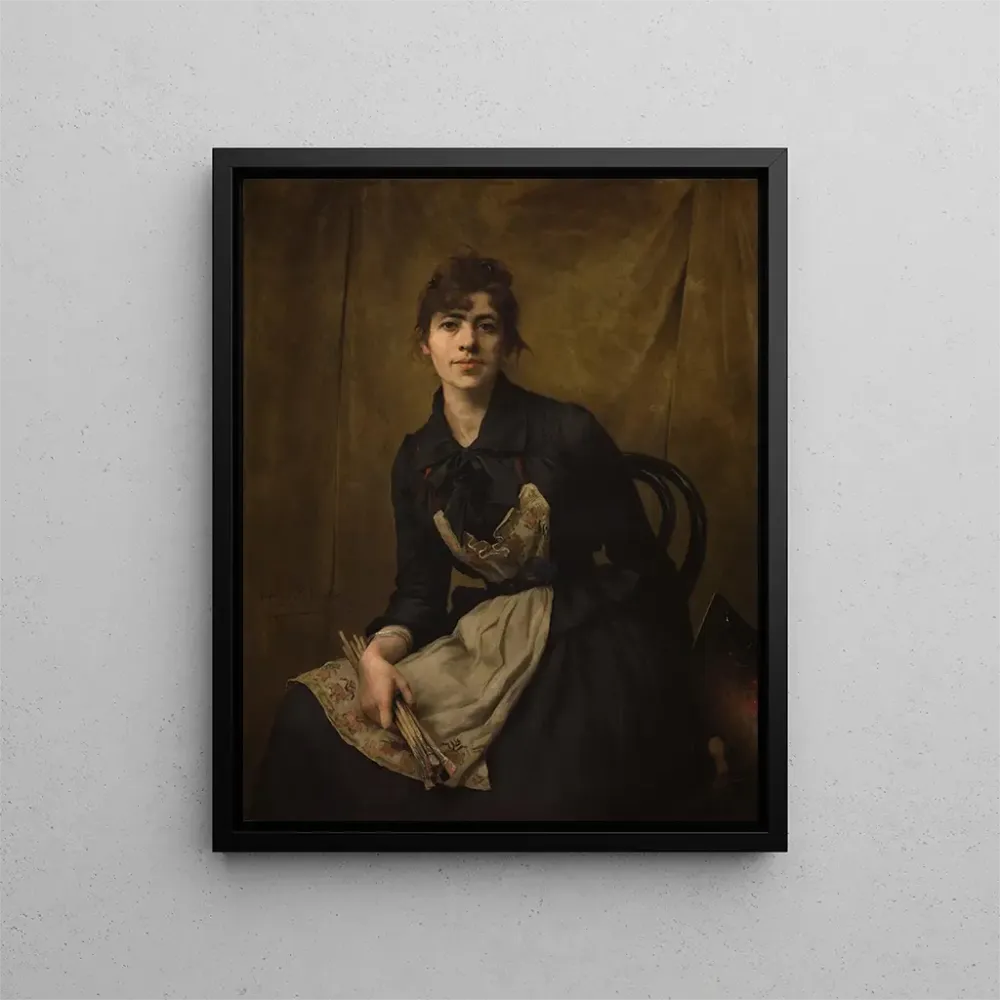 Maalaus Autoportrait avec une palette - Anna Bilińska-Bohdanowicz | Taidetuloste