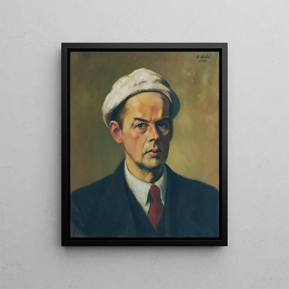 Maalaus Autoportrait à la casquette blanche - Anton Hula | Taidetuloste