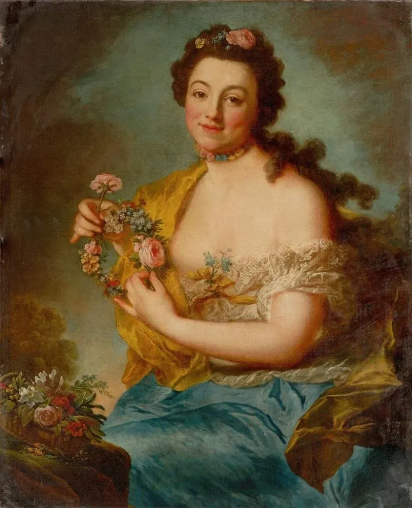 Maalaus Autoportrait en Flore - Anna Dorothea Therbusch | Taidetuloste