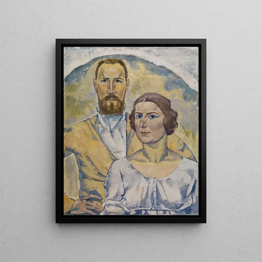 Maalaus Autoportrait de l'artiste avec sa femme - August Babberger | Taidetuloste