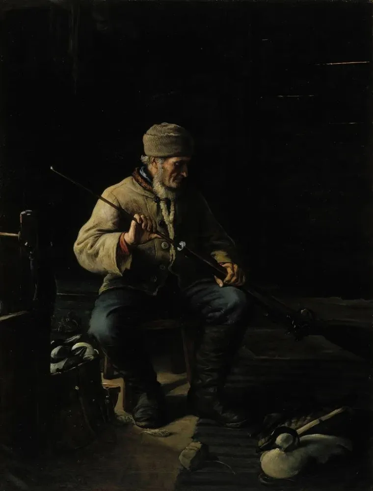 Maalaus Avant la chasse - Adolf von Becker | Taidetuloste