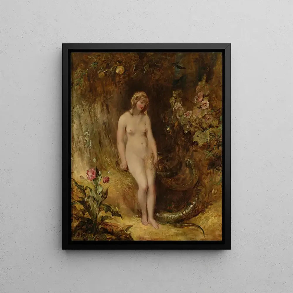 Maalaus Ève avec le serpent - Alfred Joseph Woolmer | Taidetuloste
