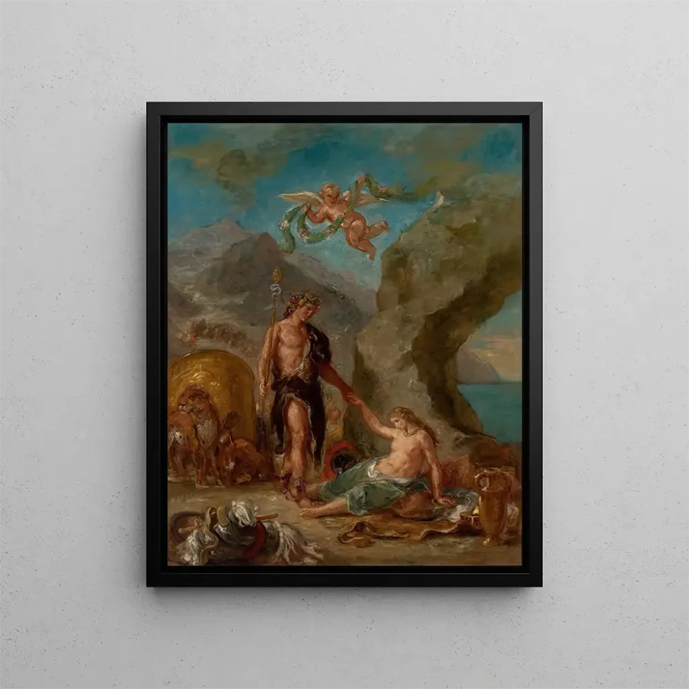 Maalaus Le Bacchus et Ariane d’automne - Eugène Delacroix | Taidetuloste