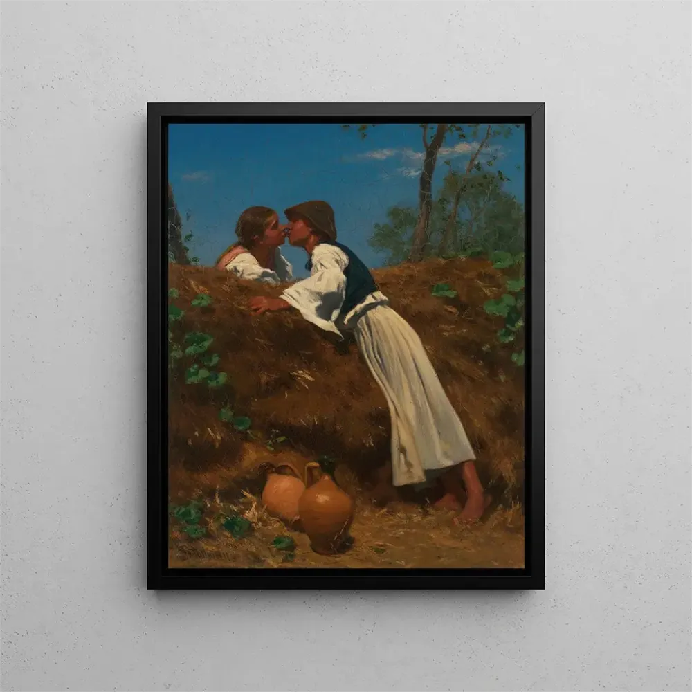 Maalaus Le Baiser II - August von Pettenkofen | Taidetuloste