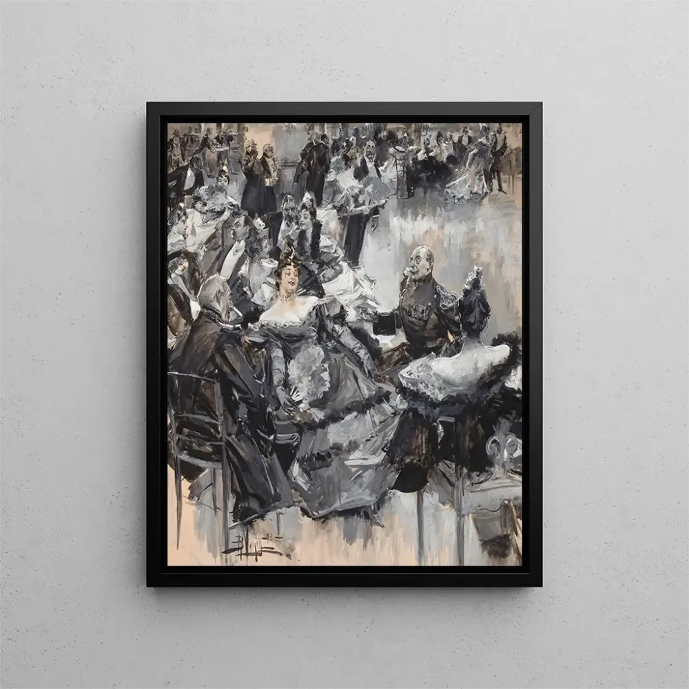 Maalaus Bal de l'ambassade de Vienne - Albert Beck Wenzell | Taidetuloste
