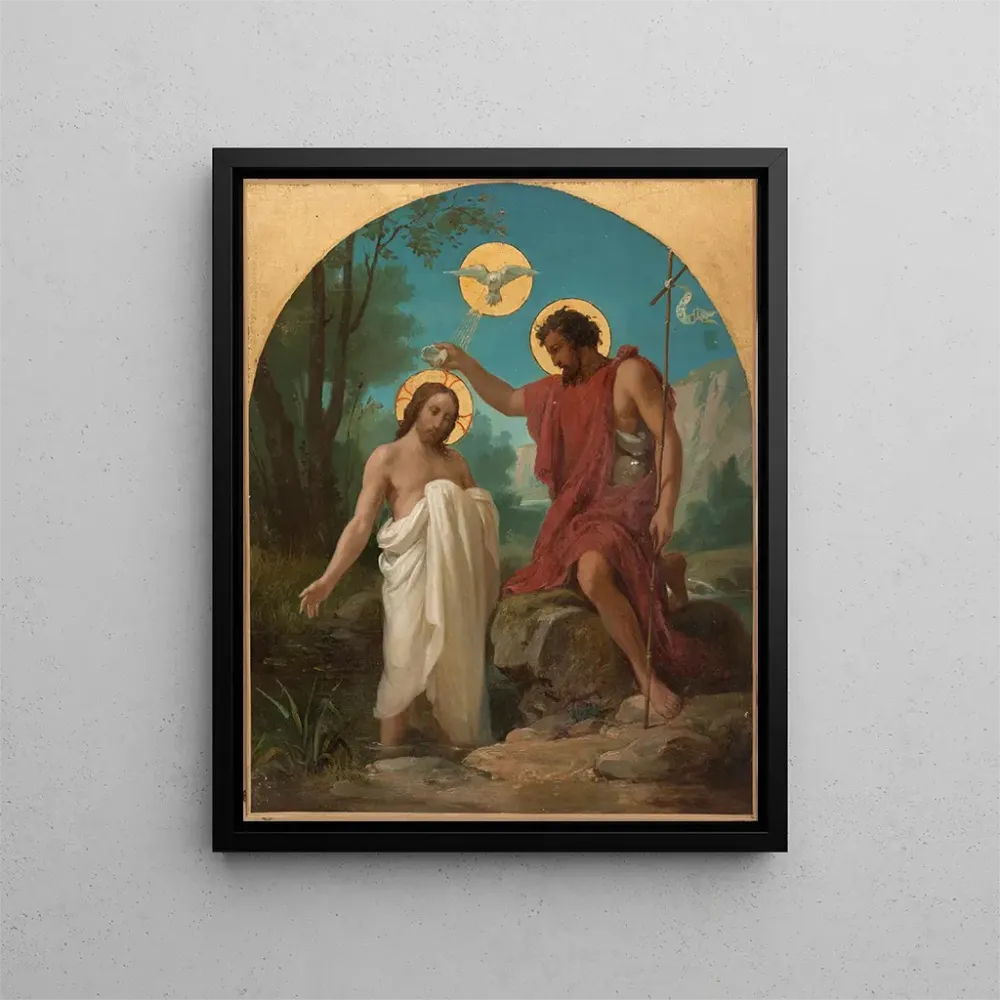 Maalaus Le baptême du Christ - Alexandre Grellet | Taidetuloste