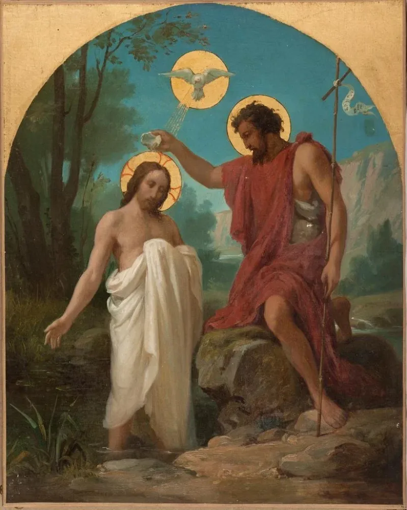 Maalaus Le baptême du Christ - Alexandre Grellet | Taidetuloste