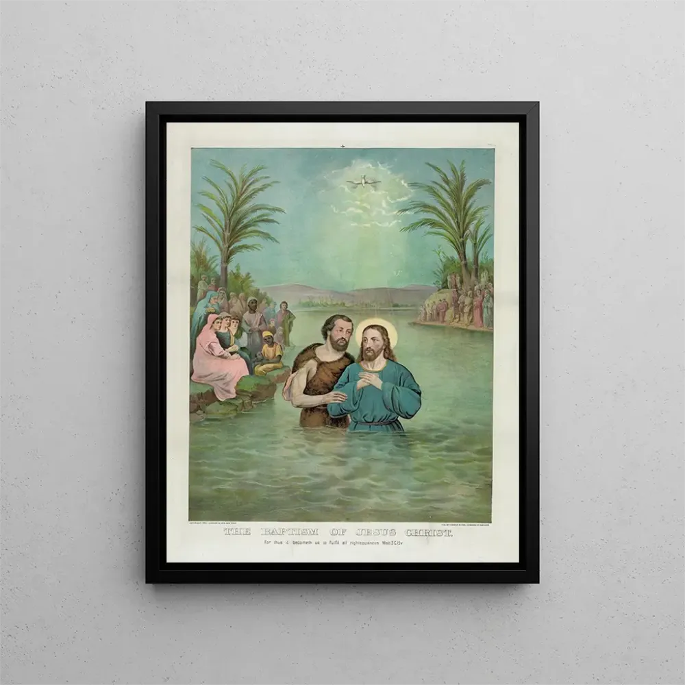 Maalaus Le Baptême du Christ - Currier Ives | Taidetuloste