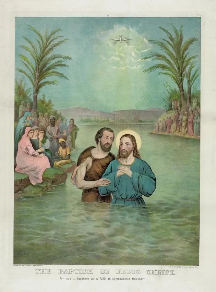Maalaus Le Baptême du Christ - Currier Ives | Taidetuloste