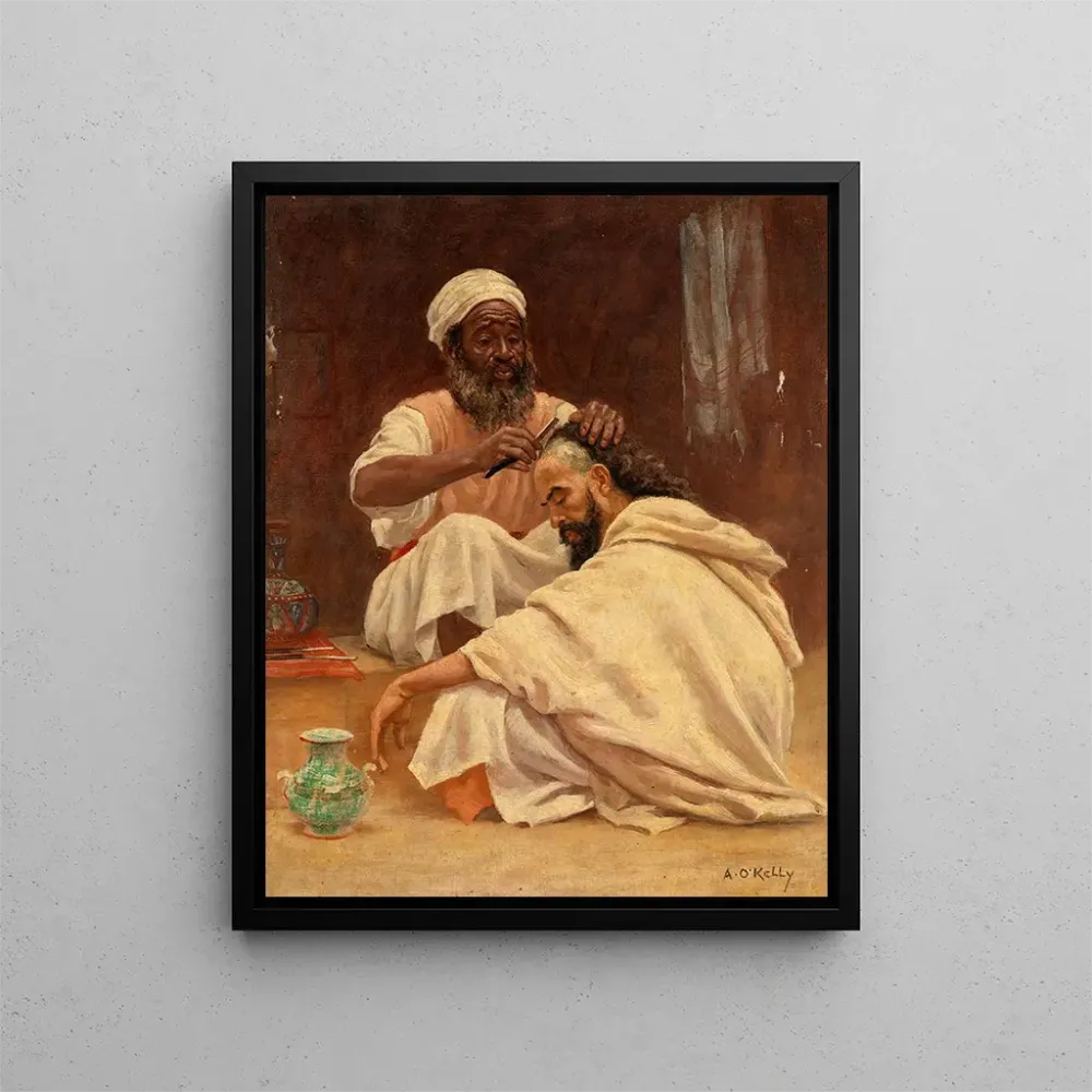 Maalaus Un Barbier Marocain - Aloysius O'Kelly | Taidetuloste