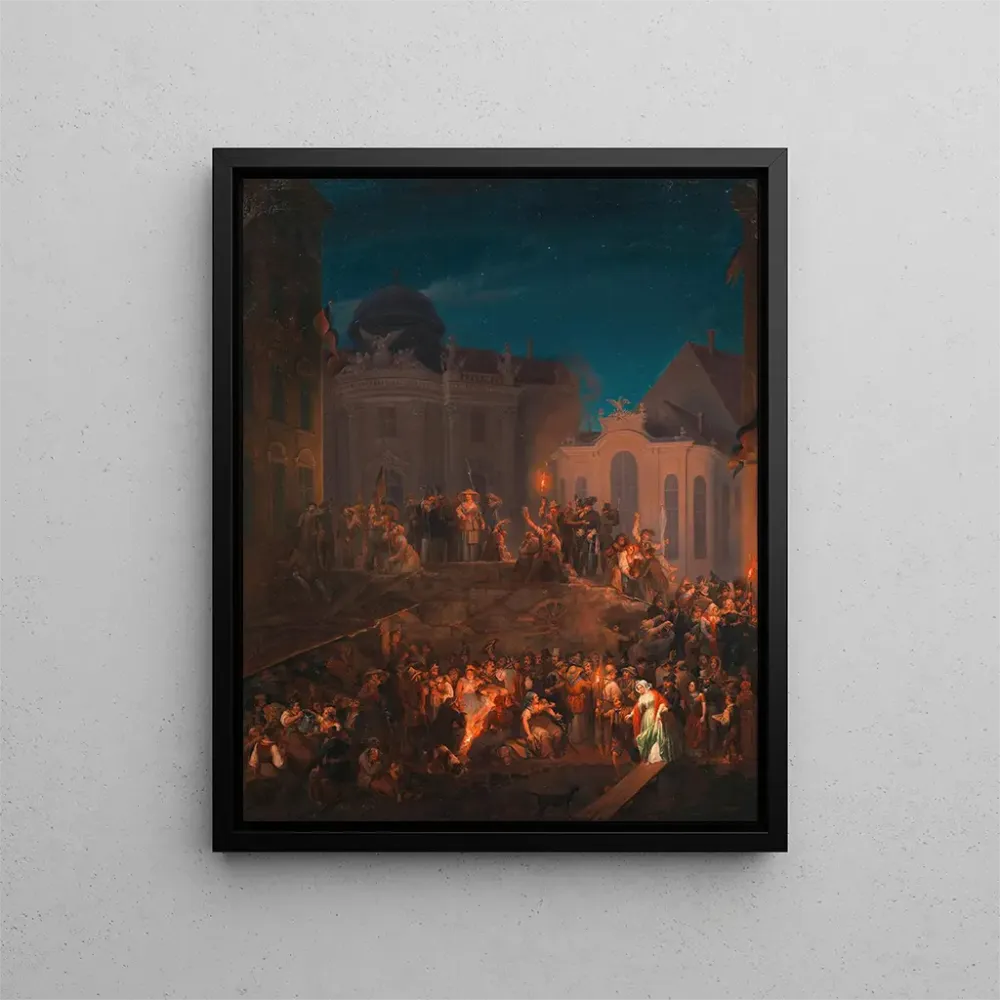 Maalaus La barricade de la Michaelerplatz dans la nuit du 26 au 27 mai 1848 - Anton Ziegler | Taidetuloste