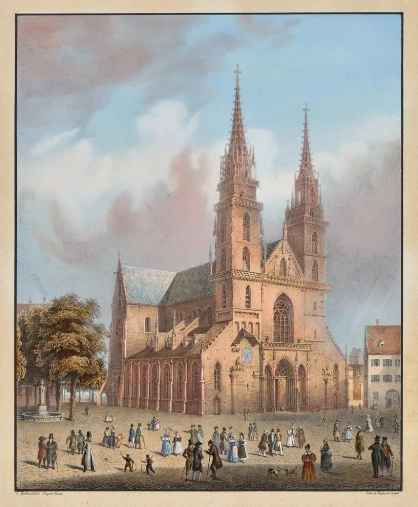 Maalaus Basel-katedraalin näkymä - Constantin Guise | Taidetuloste
