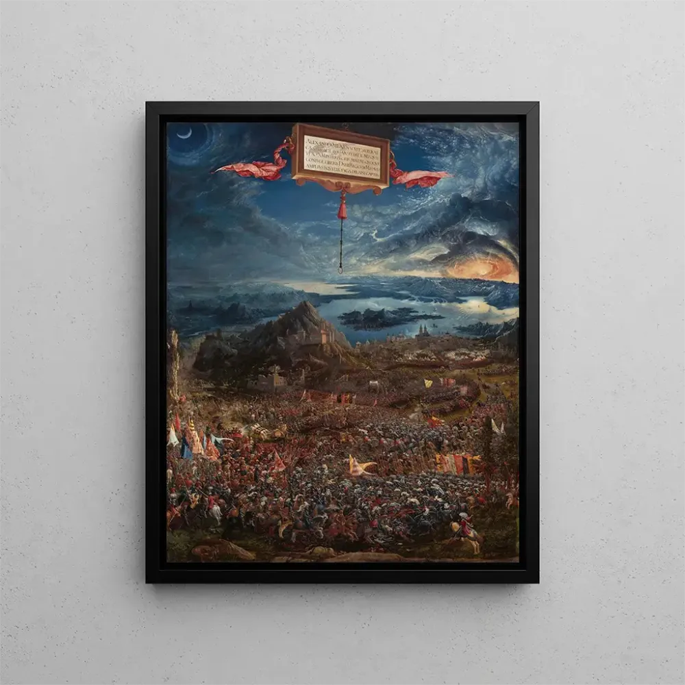 Maalaus La bataille d'Alexandre à Issos - Albrecht Altdorfer | Taidetuloste