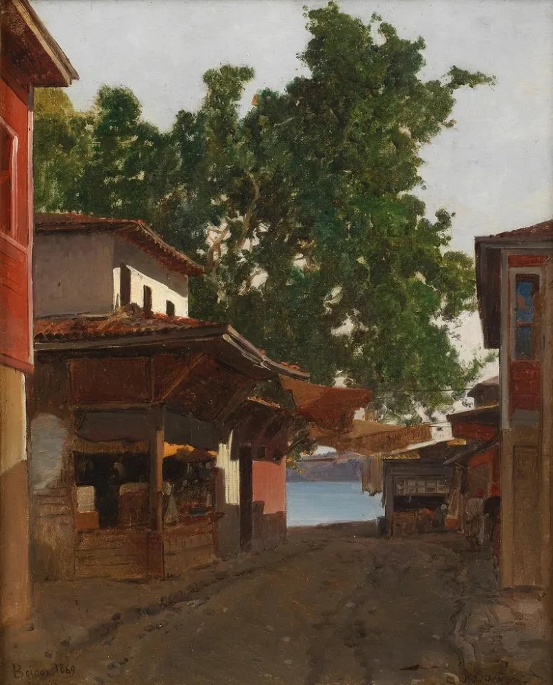 Maalaus Beicos, via tra Beicos e il Bosforo, Istanbul - Alberto Pasini