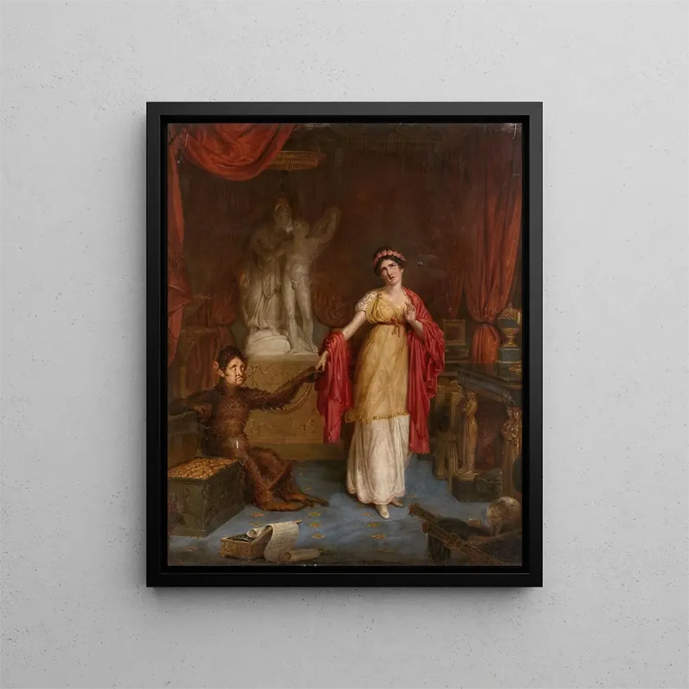 Maalaus La Belle et la Bête, allégorie satirique de Thomas Hope et de son épouse Louisa - Antoine Dubost